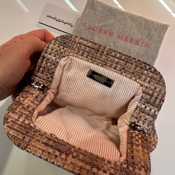 Lauren Merkin Multi Straw Woven Lucy Clutch - Picture 2 of 4